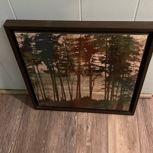 20.5x20.5 wood frame tree artwork
